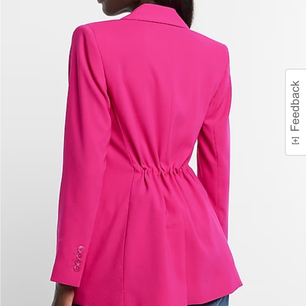 EUC Express cinch waist hot pink blazer size XL